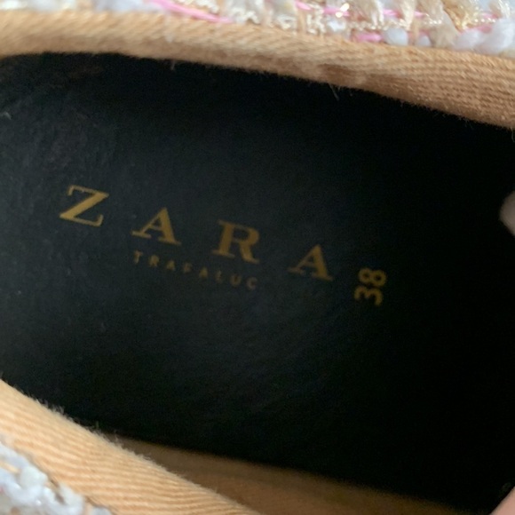 Zara Trafaluc Banana Sequin Tweed Sneakers - Picture 6 of 16